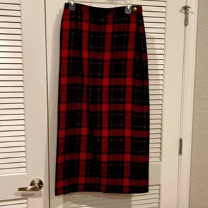 Casual Corner Annex Plaid Wrap Maxi